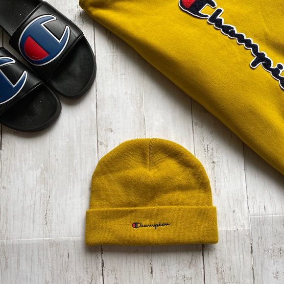champion beanie yellow - Protein Burger